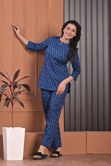 Daily Wear Printed Cotton Night Suit for Women